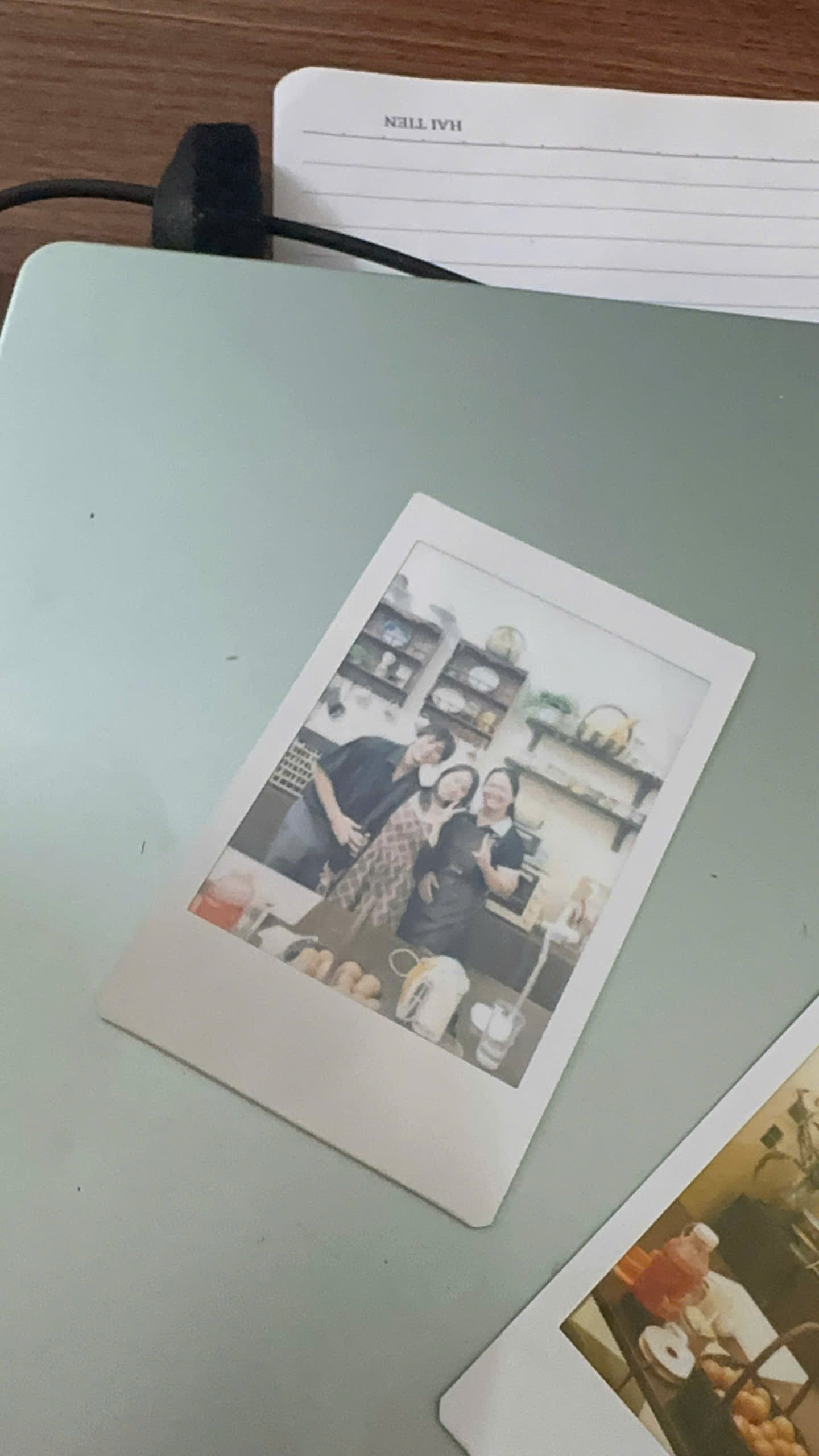 Instant polaroid photo souvenir from the workshop