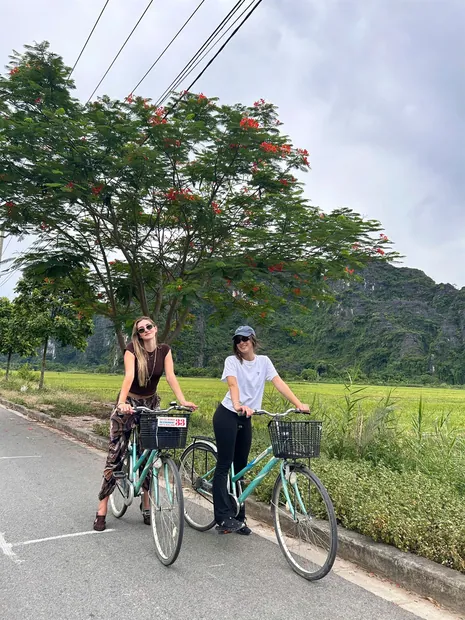 Cycling through Ninh B&igrave;nh's rice paddies