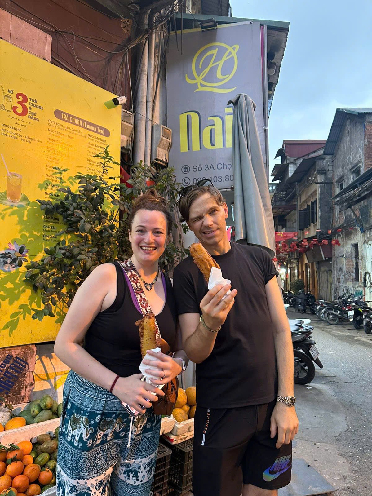 On the Hanoi city tour