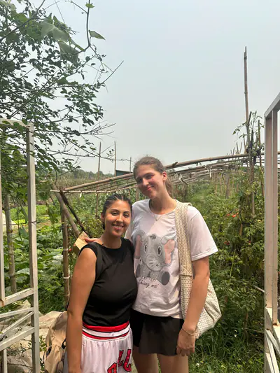 On the farm tour near Hanoi