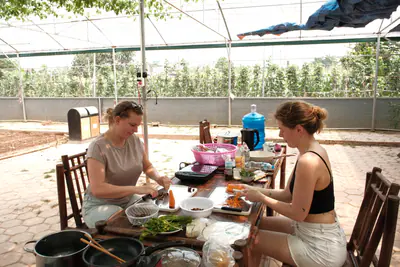 Preparing a farm-to-table meal